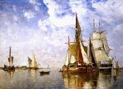 unknow artist Seascape, boats, ships and warships. 19 oil painting on canvas
